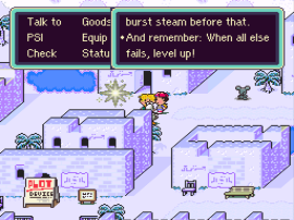 EarthBound (USA) [Hack by Radiation v1.02] (~Arn's Winter Quest - Gway Edition)