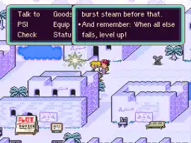 EarthBound (USA) [Hack by Radiation v1.02] (~Arn's Winter Quest - Gway Edition)