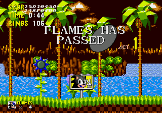 Flames in Sonic 1