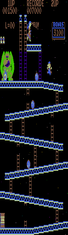 Kong (Donkey Kong conversion on Galaxian hardware) [Bad Colours]