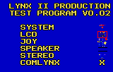 Lynx II Production Test Program V0.02 (USA) (Proto)