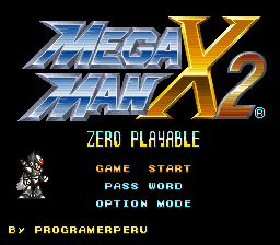 Mega Man X2 - Zero Playable with Triple Attack (Fake)