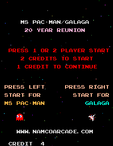 Ms. Pac-Man/Galaga - 20th Anniversary Class of 1981 Reunion (V1.08)