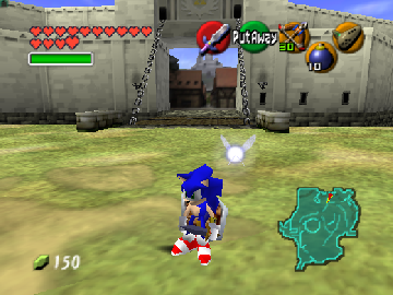 Sonic in Ocarina of Time