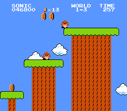 Sonic in SMB1 v2.5