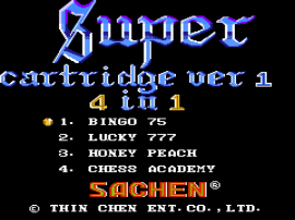 Super Cartridge Ver 1 - 4 in 1 (Asia) (Unl)