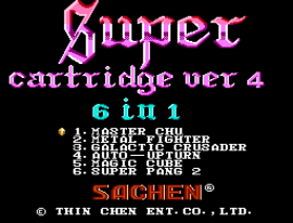 Super Cartridge Ver 4 - 6 in 1 (Asia) (Unl)